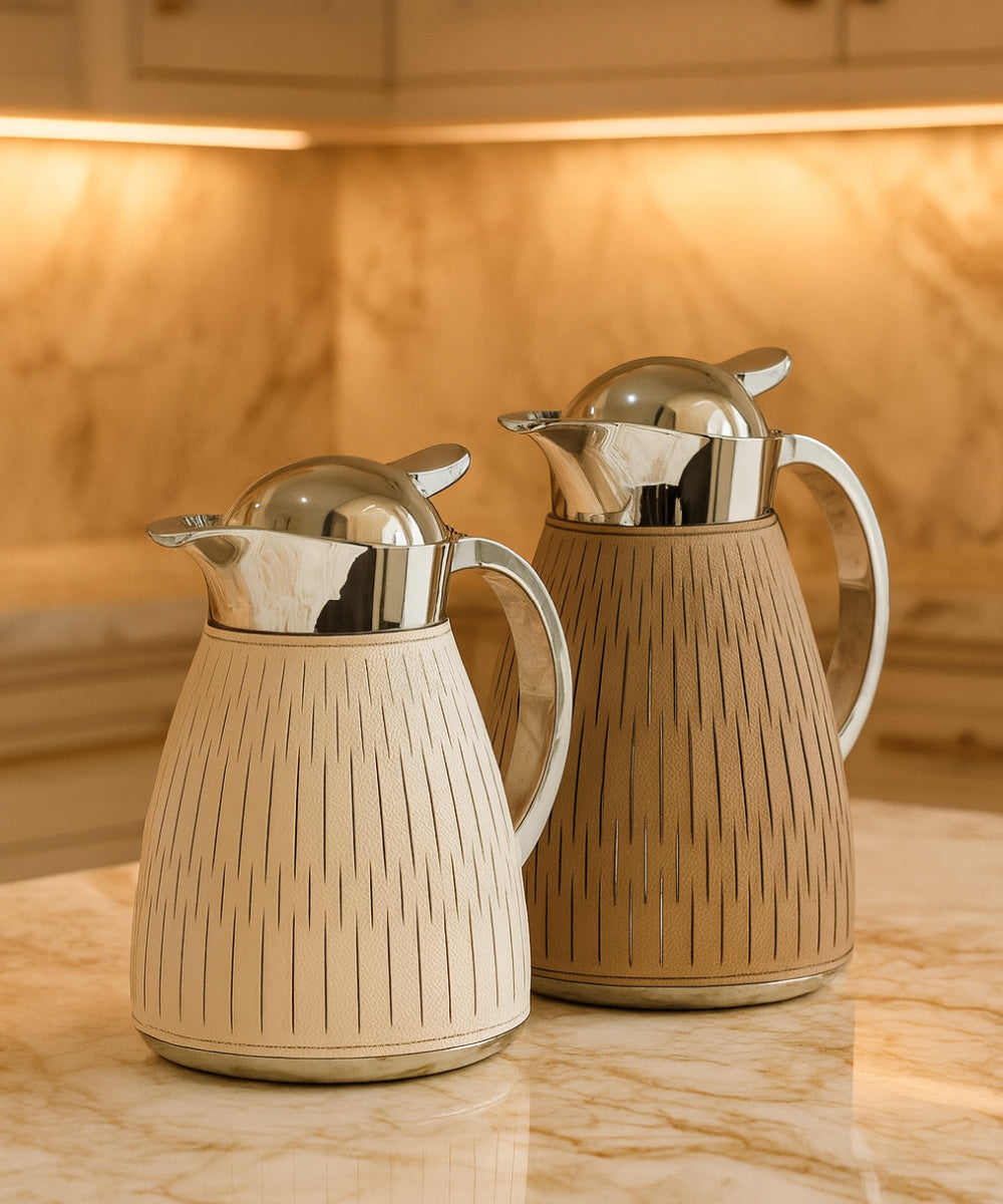 Leather Covered Steel Thermal Carafe | Pinetti | OROA