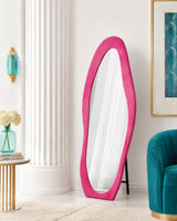 organic shape pink mirror