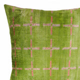 Positive Silk Velvet Ikat Pillow Cover 20 X 20