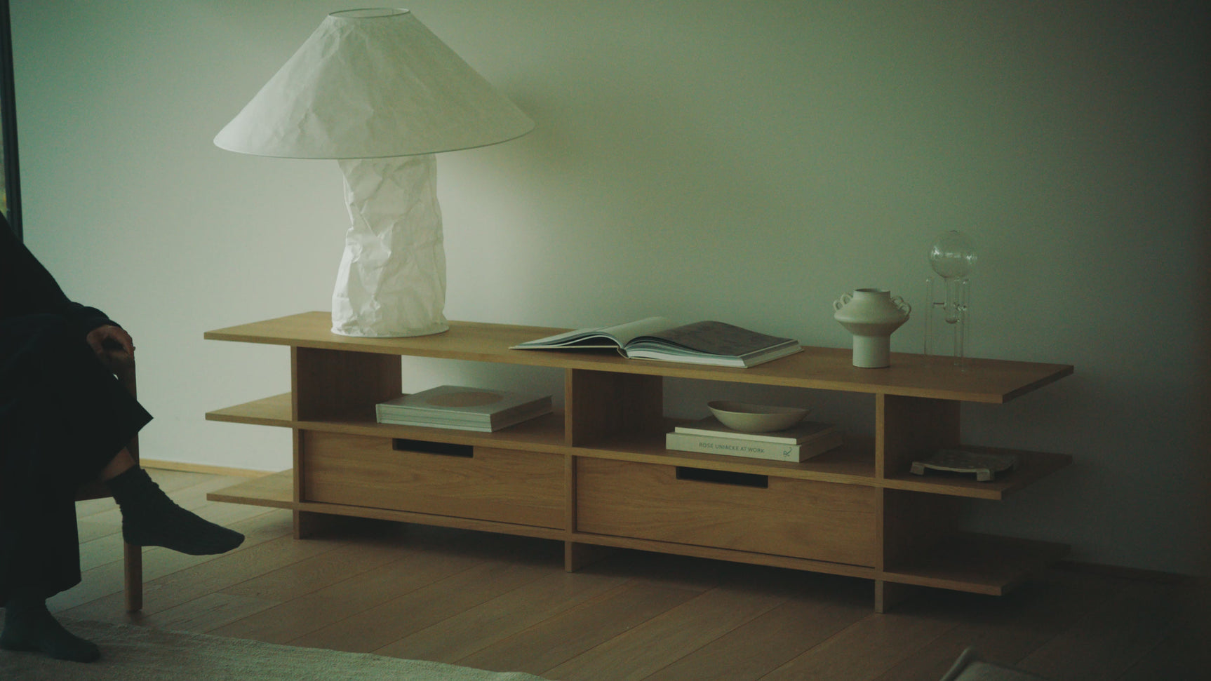 Varnished Teak TV Cupboard | Ethnicraft Kabuki | Oroa.com