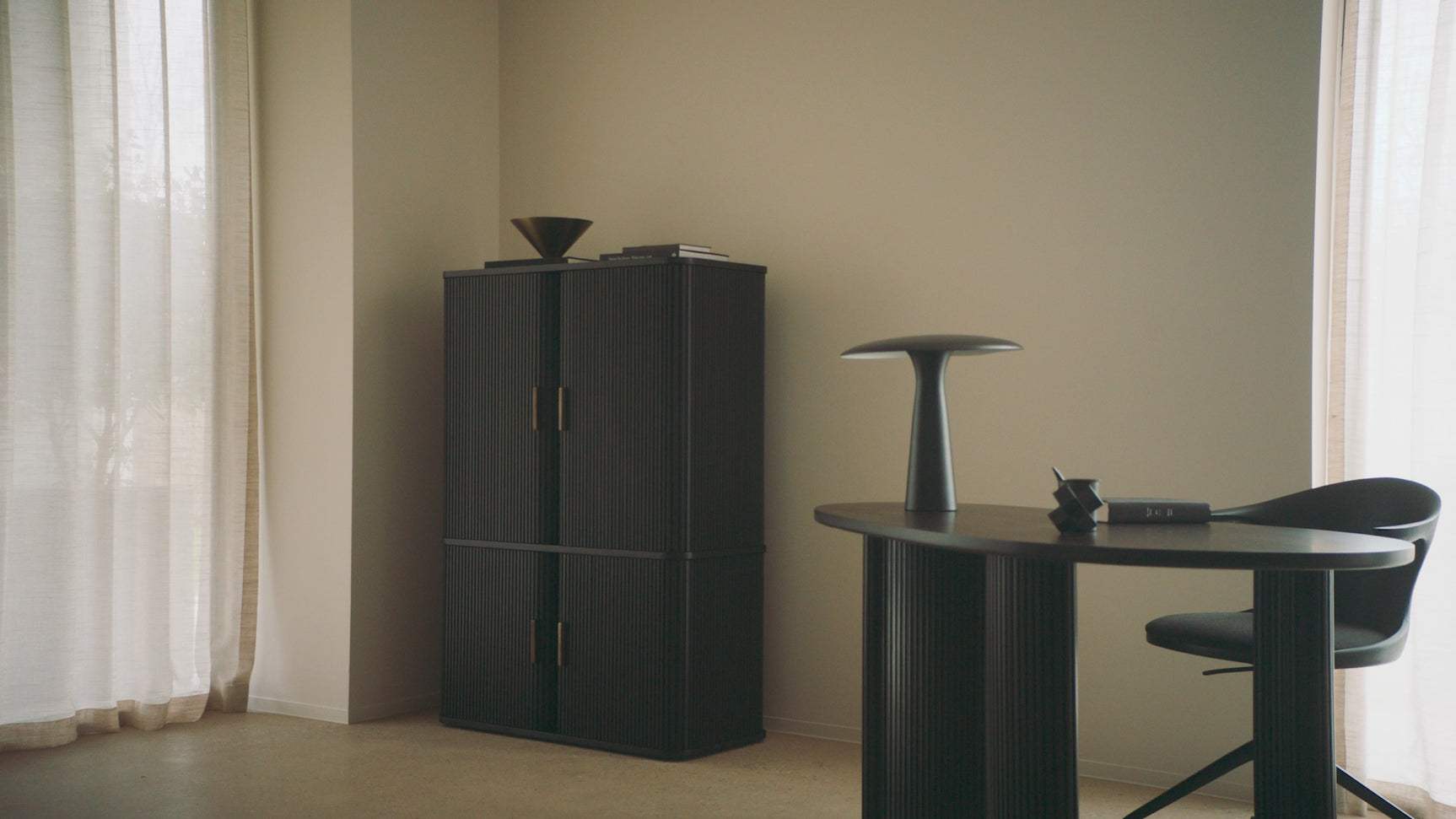 Brown Mahogany Filing Cabinet | Ethnicraft Roller Max | Oroa.com