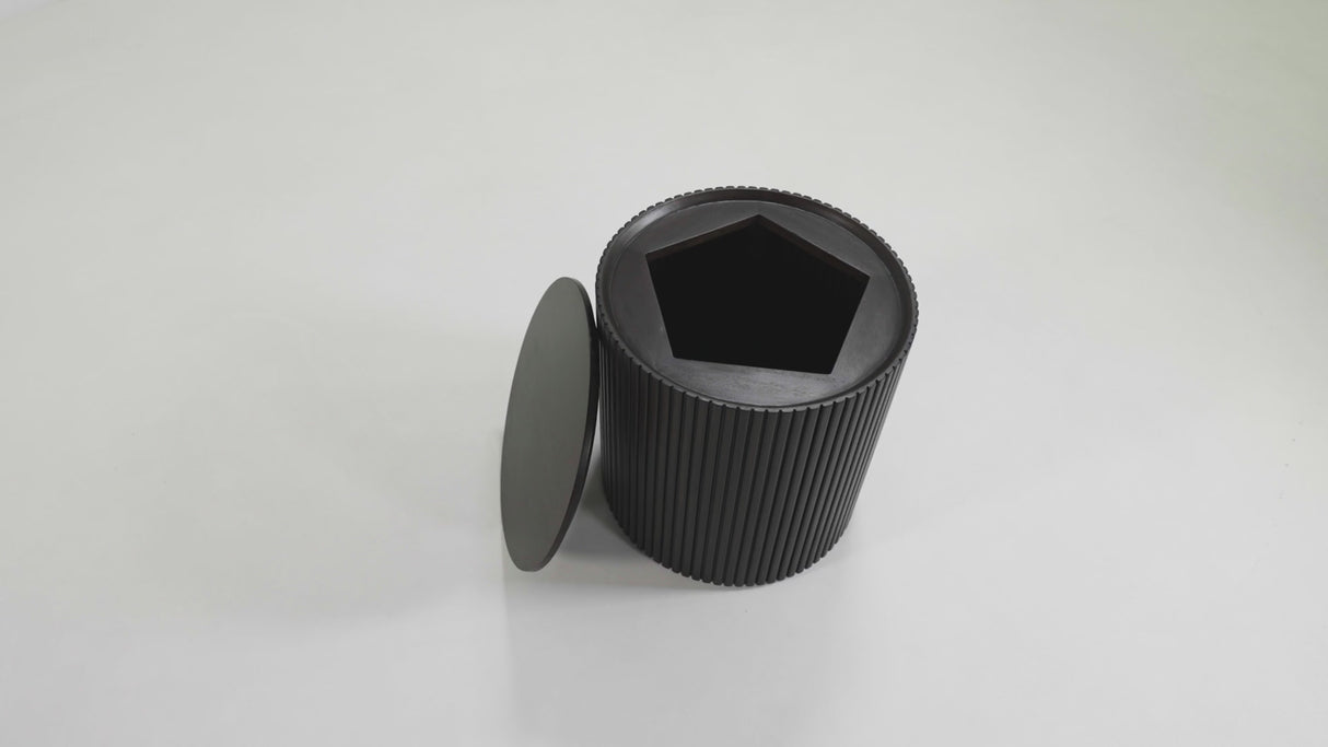 Brown Mahogany Storage Side Table | Ethnicraft Roller Max