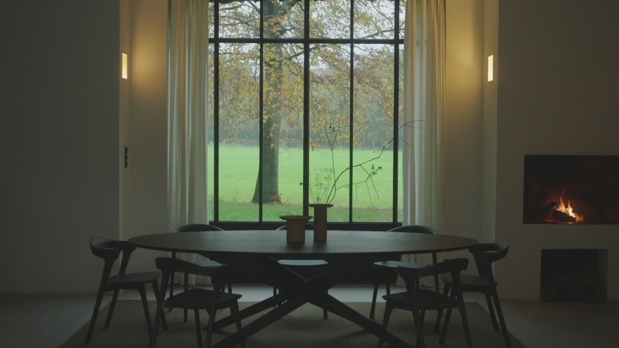 Rectangular Black Oak Dining Table | Ethnicraft Mikado | Oroa.com