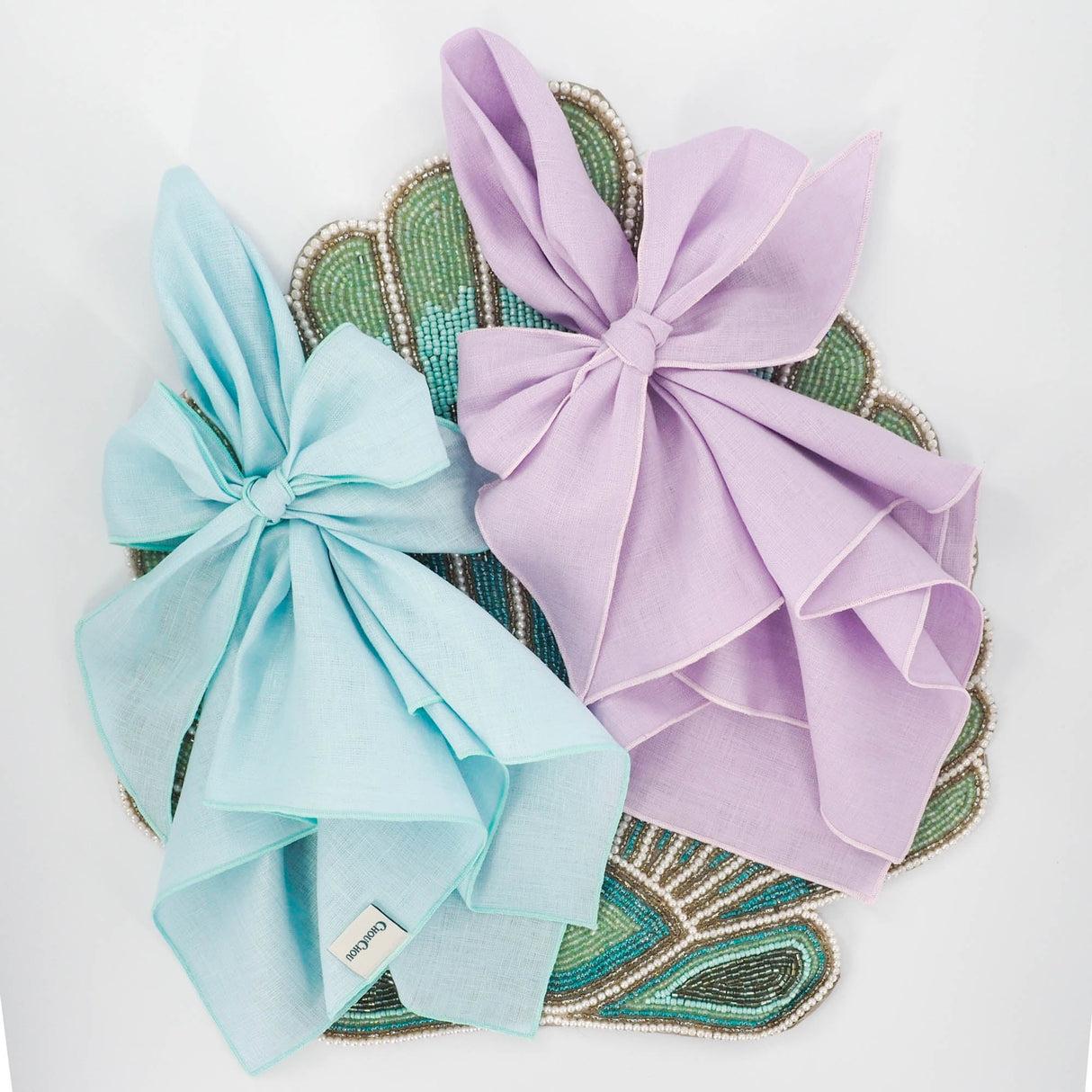 Purple Linen Dinner Napkins, Set of 4