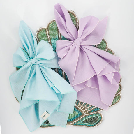 Purple Linen Dinner Napkins, Set of 4