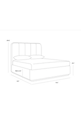 Modern European furniture - Channel Tufted Bed - www.oroa.com