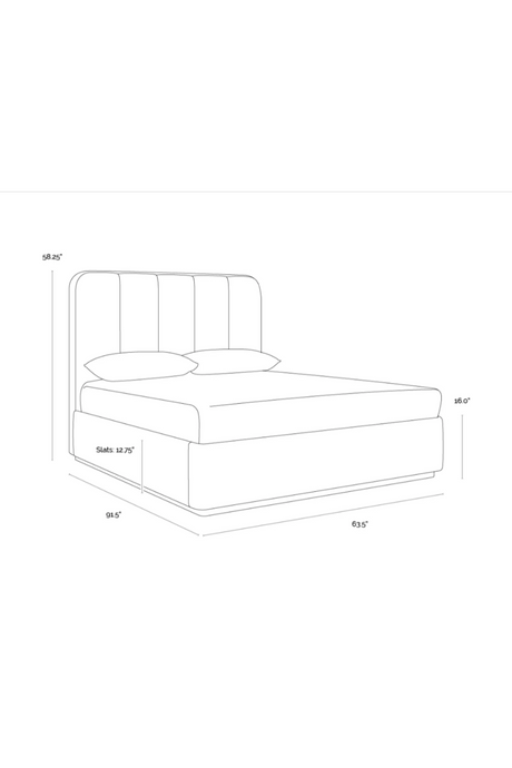 Modern European furniture - Channel Tufted Bed - www.oroa.com