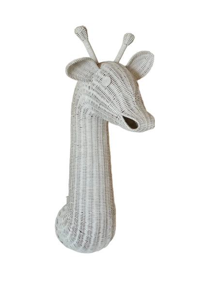Rattan Giraffe Wall Decor | Handmade Safari Animal Decor