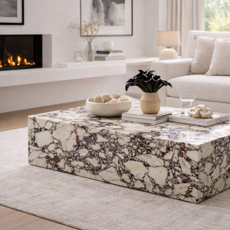 Marble-patterned coffee table - www.oroa.com