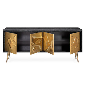 Hammered Brass 4-Door Sideboard | Jonathan Adler Reform | Oroa.com