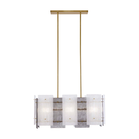 Opaque Ribbed Glass Chandelier | Jonathan Adler Rialto | Oroa.com