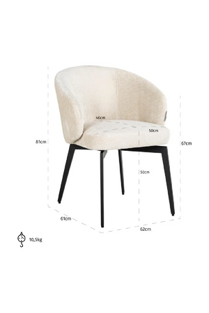   Modern Curved Dining Chair | Oroa.com