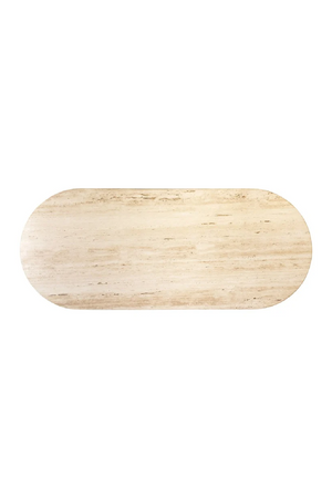   Oval Travertine Modern Dining Table | Oroa.com