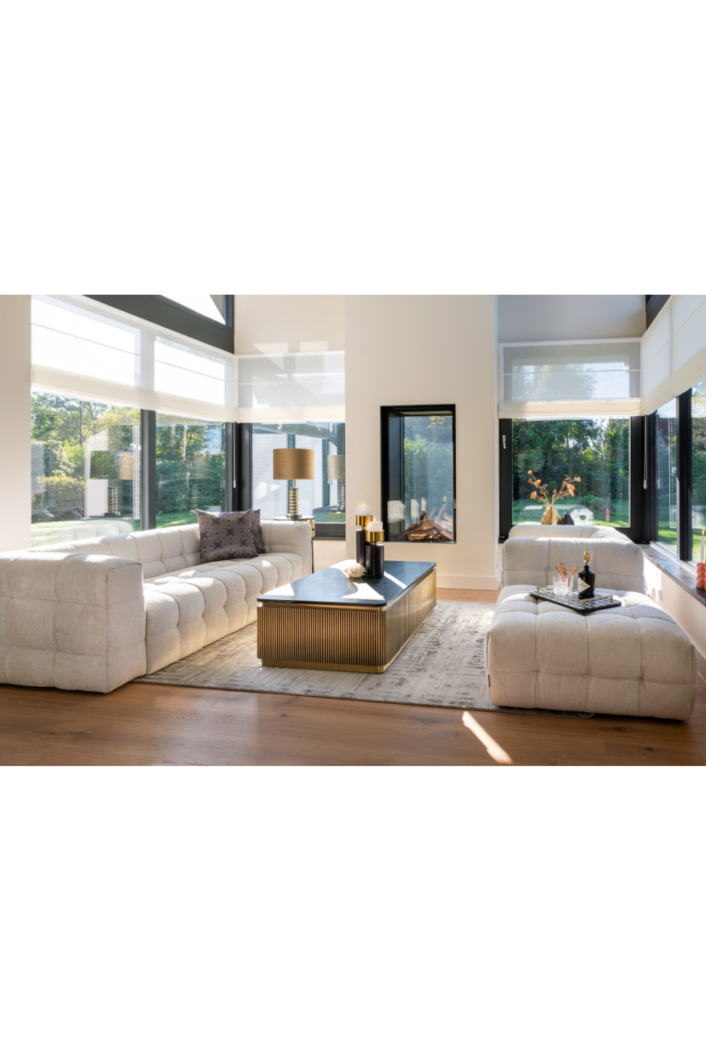   Gold Rectangular Coffee Table | Oroa.com