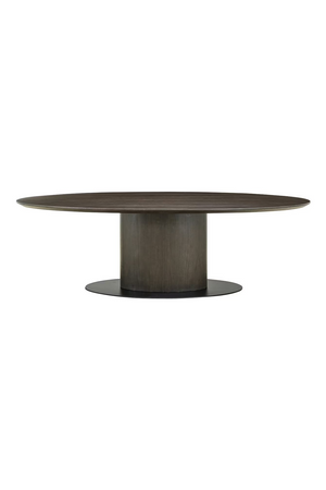   Dark Brown Wooden Oval Dining Table | Oroa.com