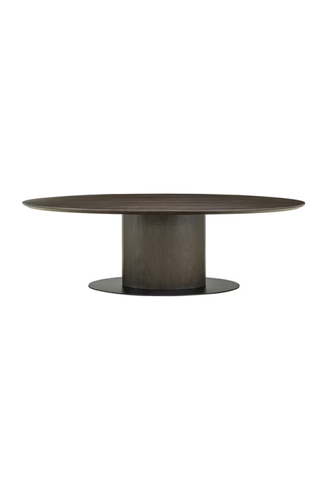   Dark Brown Wooden Oval Dining Table | Oroa.com