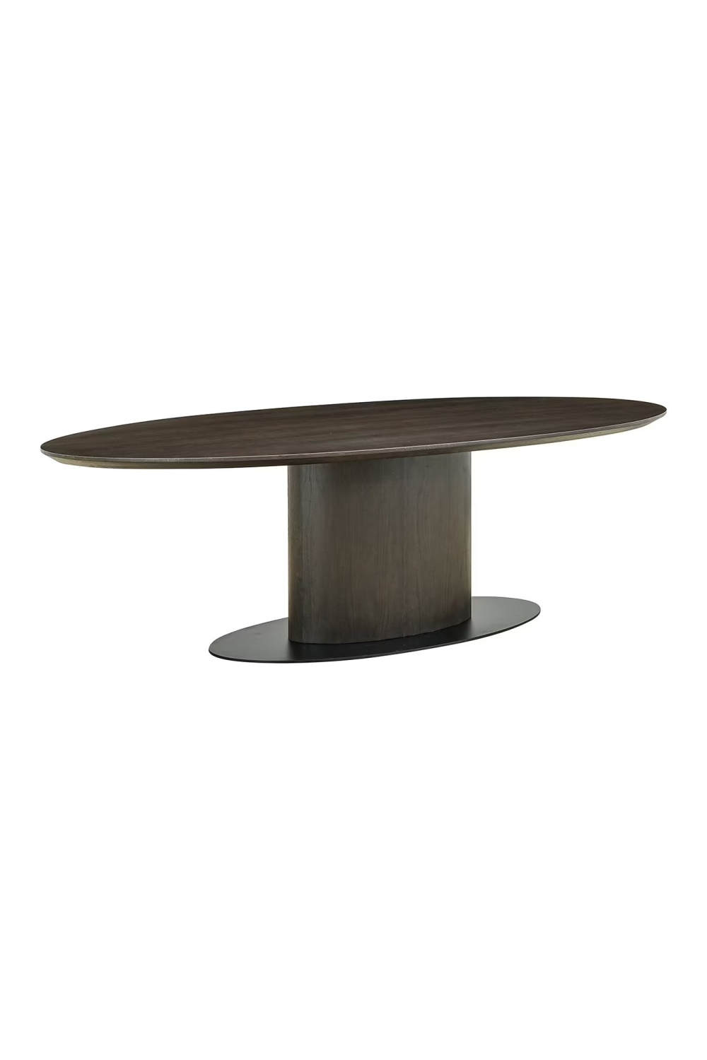   Dark Brown Wooden Oval Dining Table | Oroa.com