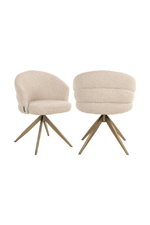   Cream Upholstered Swivel Chair | Oroa.com