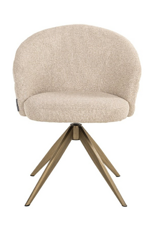   Cream Upholstered Swivel Chair | Oroa.com