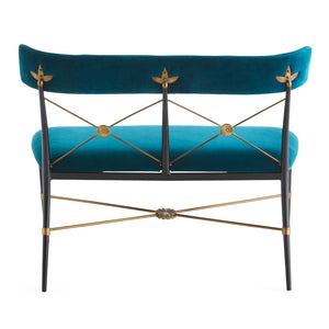 Floral Detal Velvet Dining Bench | Jonathan Adler Rider | Oroa.com