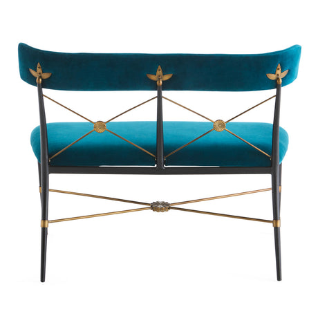Floral Detal Velvet Dining Bench | Jonathan Adler Rider | Oroa.com