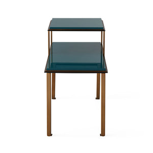 Teal Lacquered Telephone Table | Jonathan Adler Rider | Oroa.com