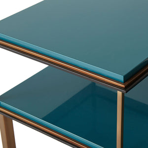 Teal Lacquered Telephone Table | Jonathan Adler Rider | Oroa.com