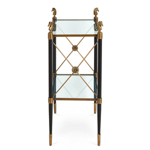Two-Tier Glass Side Table | Jonathan Adler Rider | Oroa.com