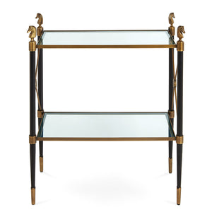 Two-Tier Glass Side Table | Jonathan Adler Rider | Oroa.com