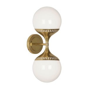 Double White Glass Wall Lamp | Jonathan Adler Rio | Oroa.com