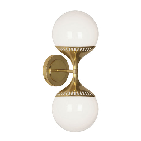 Double White Glass Wall Lamp | Jonathan Adler Rio | Oroa.com