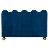 Blue Velvet King Bed | Jonathan Adler Ripple | Oroa.com