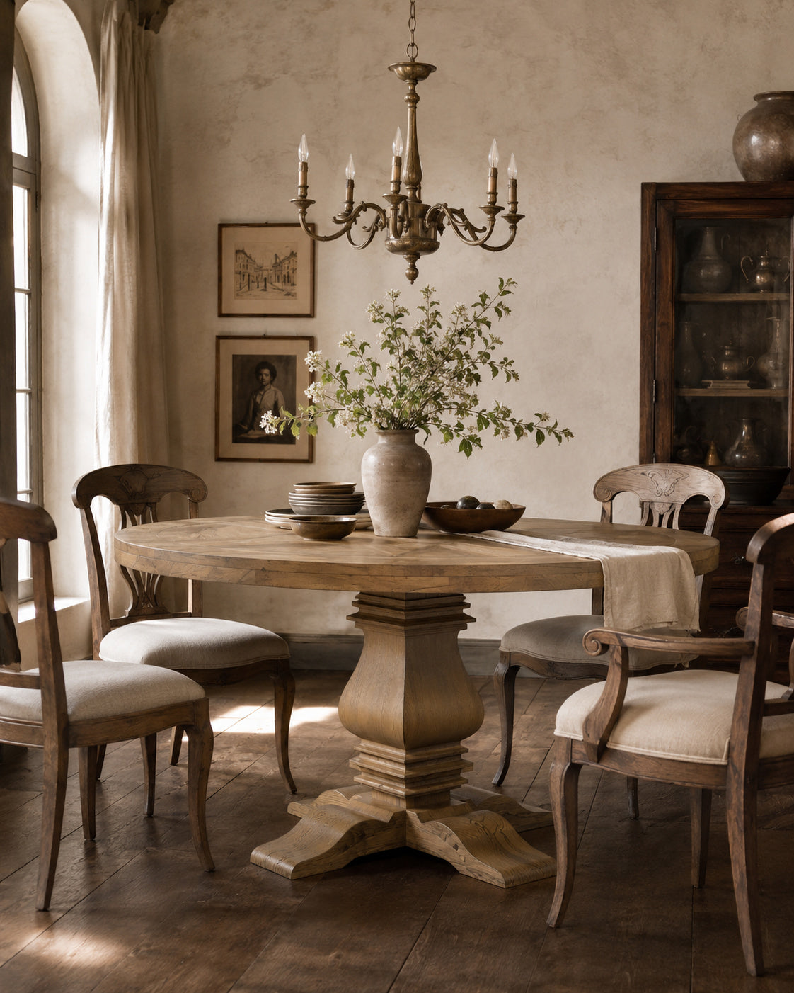 Rustic Round Dining Table - OROA