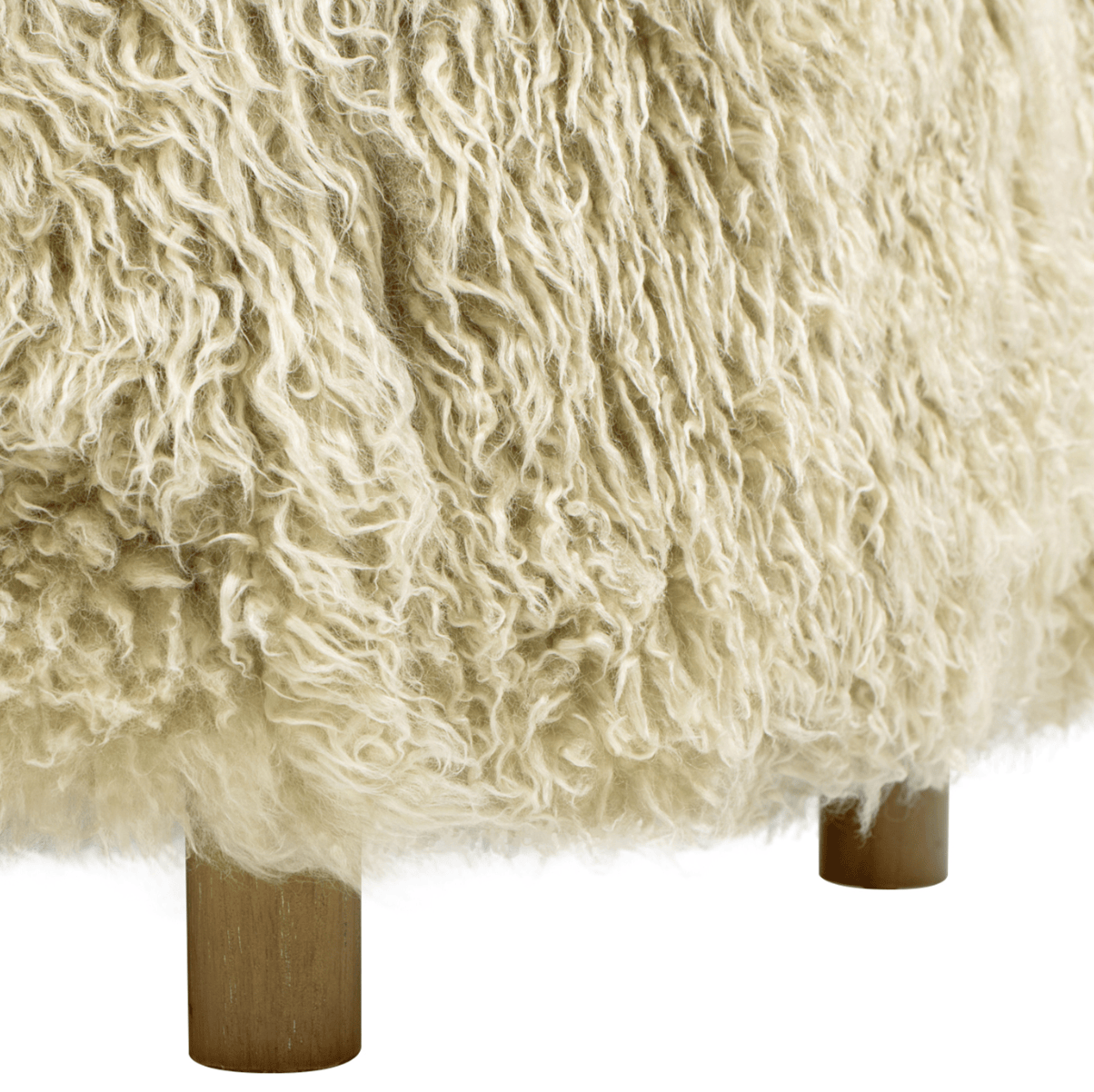 Modern European furniture - New Zealand Sheepskin Ottoman - www.oroa.com