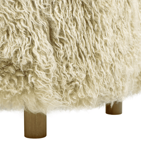 Modern European furniture - New Zealand Sheepskin Ottoman - www.oroa.com