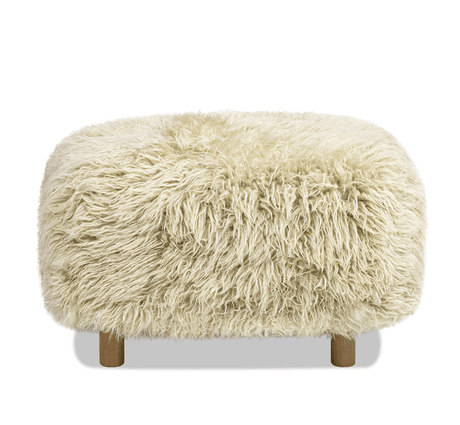 Modern European furniture - New Zealand Sheepskin Ottoman - www.oroa.com