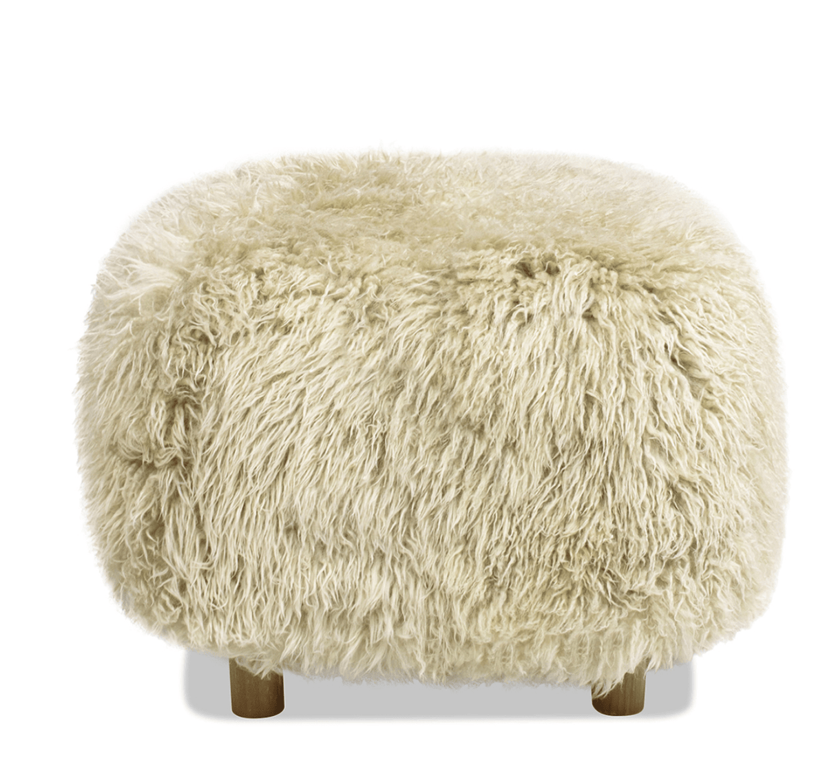 Modern European furniture - New Zealand Sheepskin Ottoman - www.oroa.com