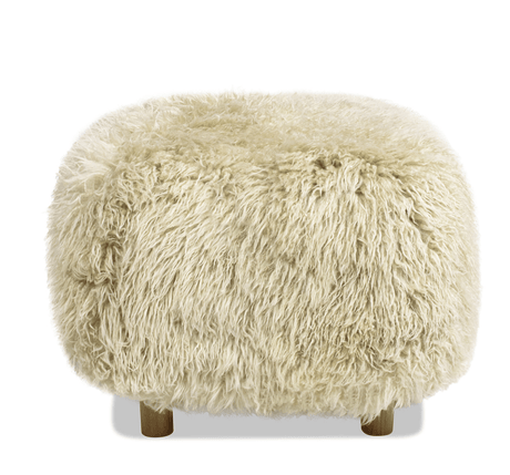 Modern European furniture - New Zealand Sheepskin Ottoman - www.oroa.com