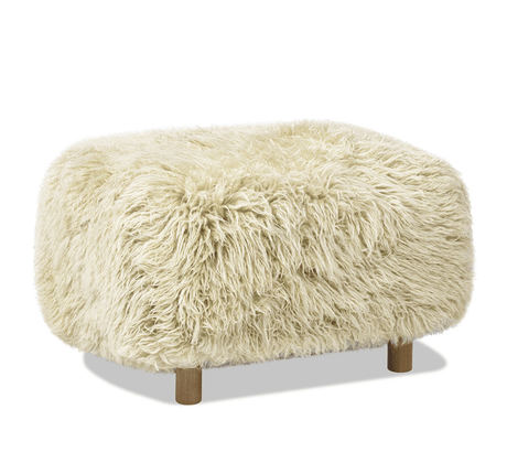 Modern European furniture - New Zealand Sheepskin Ottoman - www.oroa.com
