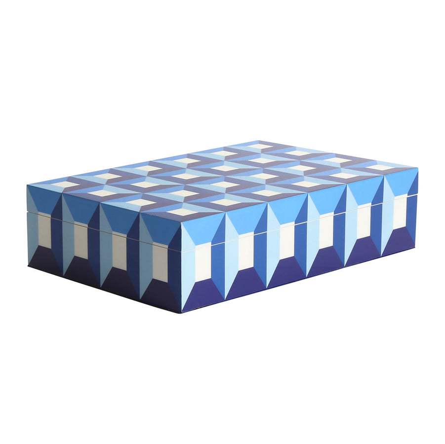 Geometric Pattern Lacquer Box L | Jonathan Adler Sorrento | Oroa.com