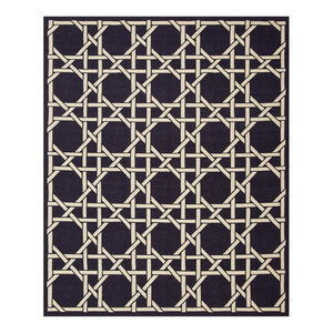 Basketweave Pattern Wool Rug | Jonathan Adler Southampton