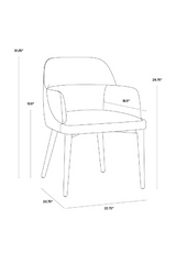 Modern European furniture - Cream and Black Leather Dining Chair - www.oroa.com