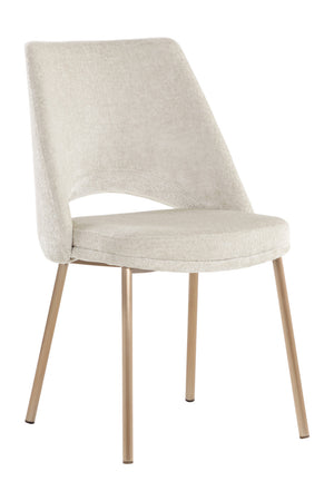 Modern European furniture - Cutout-Back Fabric Dining Chairs (2) - www.oroa.com
