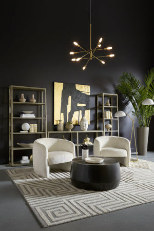 Modern European furniture - White Curved Lounge Chair - www.oroa.com