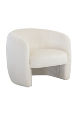 Modern European furniture - White Curved Lounge Chair - www.oroa.com