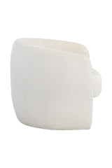 Modern European furniture - White Curved Lounge Chair - www.oroa.com