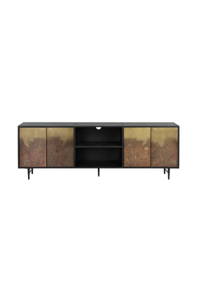 Antique Brass Patina 4-Door Cabinet by Splendido Auburn