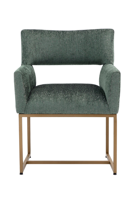 Modern European furniture - Teal Cutout-Back Dining Chair - www.oroa.com