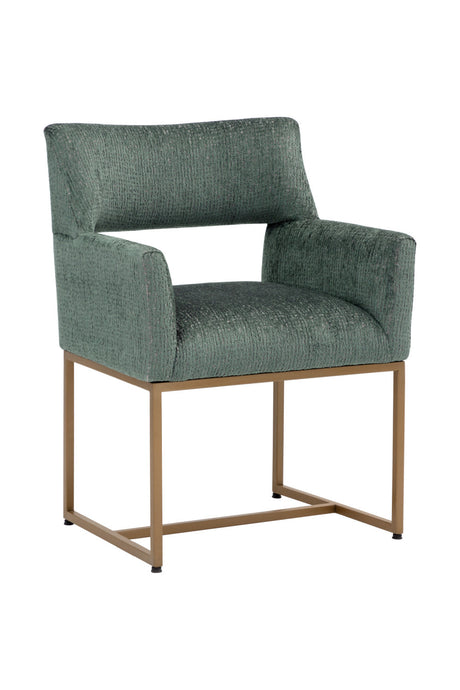 Modern European furniture - Teal Cutout-Back Dining Chair - www.oroa.com