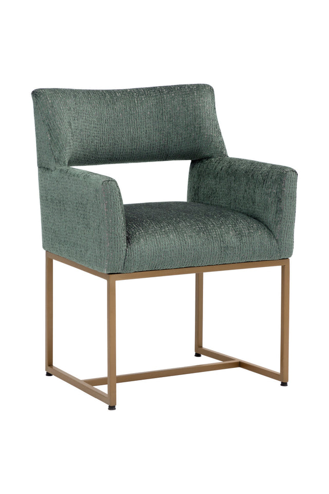 Modern European furniture - Teal Cutout-Back Dining Chair - www.oroa.com